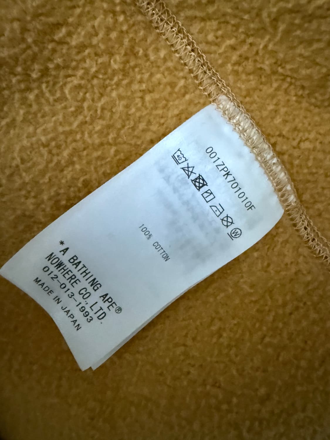 베이프 퍼스트 카모 세퍼레이트 샤크 풀 집 후드 옐로우 상품이미지5