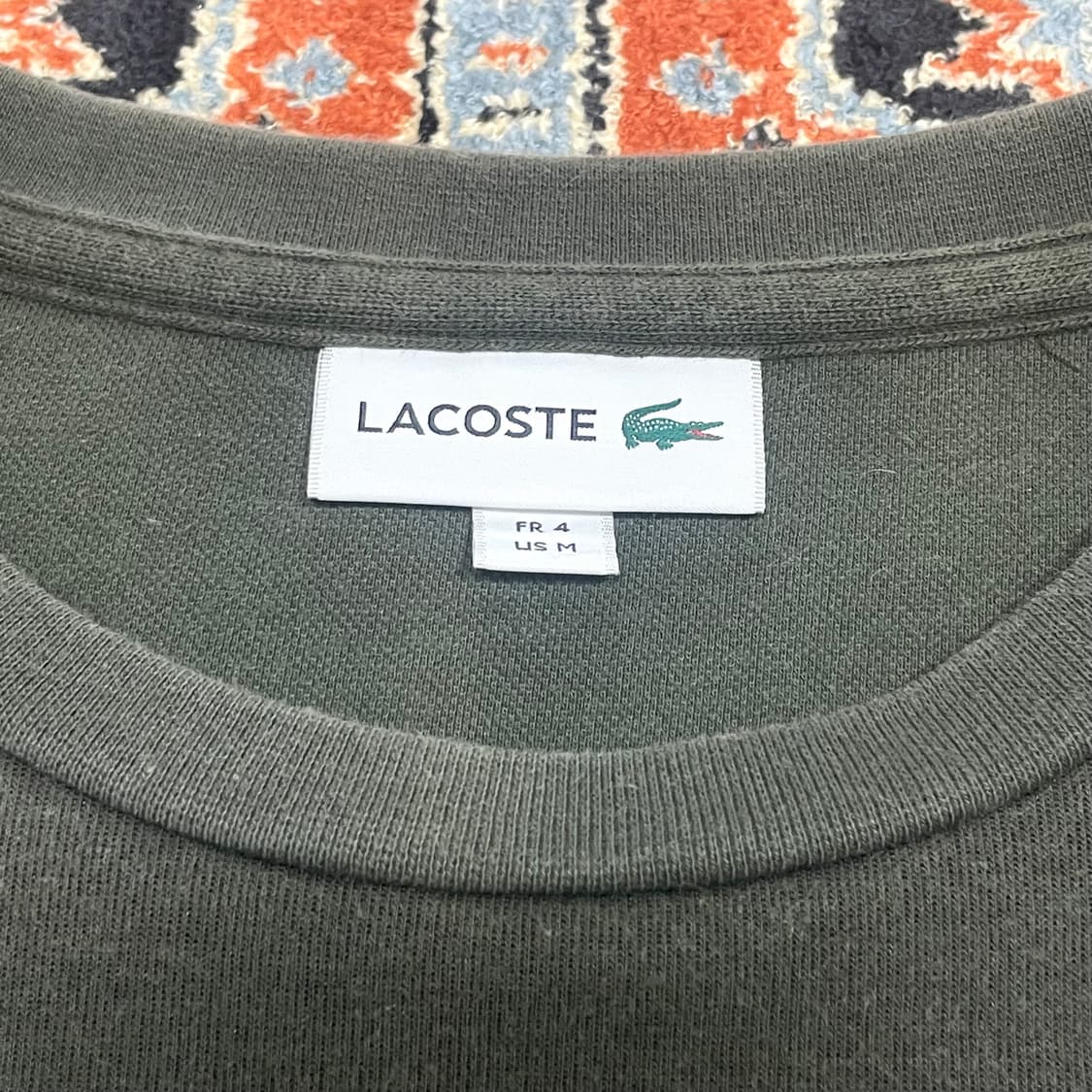 라코스테 카키 맨투맨 티셔츠 여성M 상품이미지4