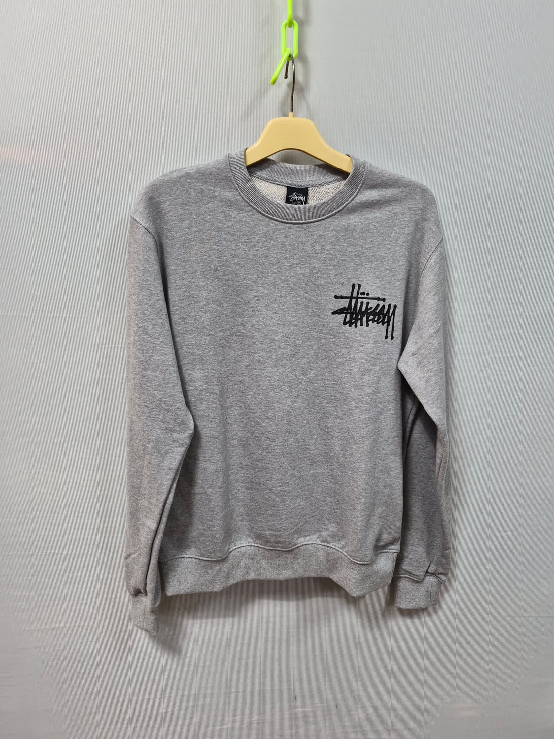 스투시 스탁 로고 기모 맨투맨 회색 M 100~105 상품이미지1