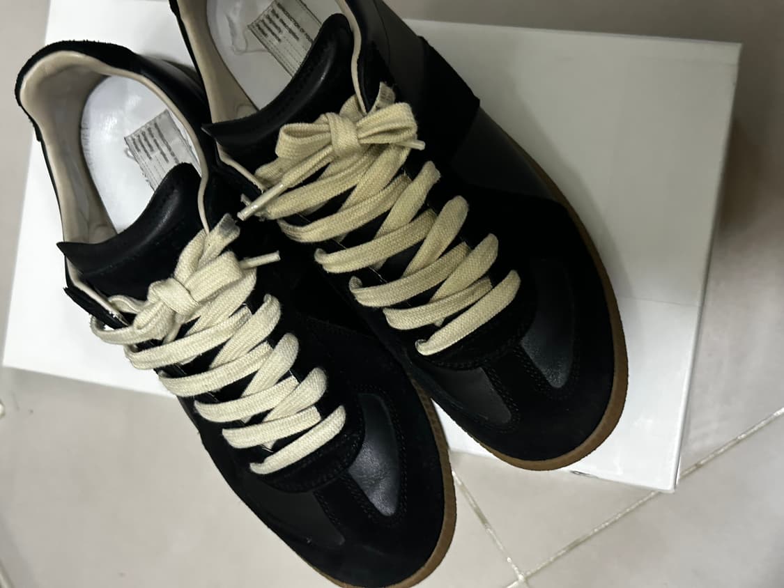 메종 마르지엘라 카프스킨 레플리카 스니커즈 블랙 상품이미지4