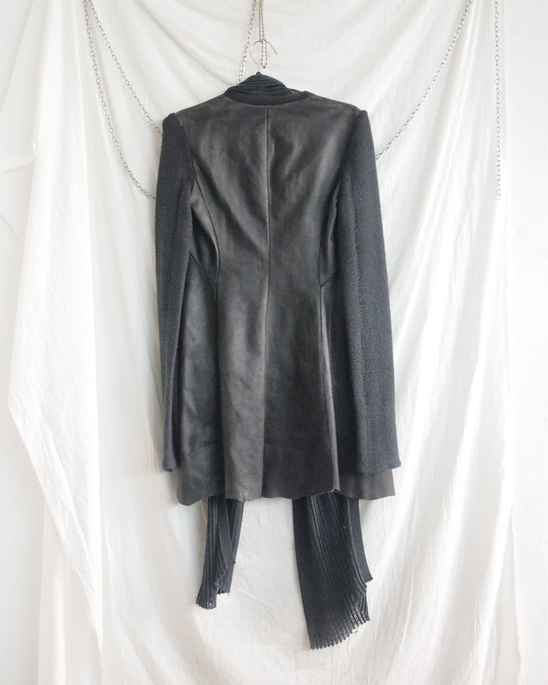 아이작 세럼 후드 스카프 썸홀 레더자켓 상품이미지6