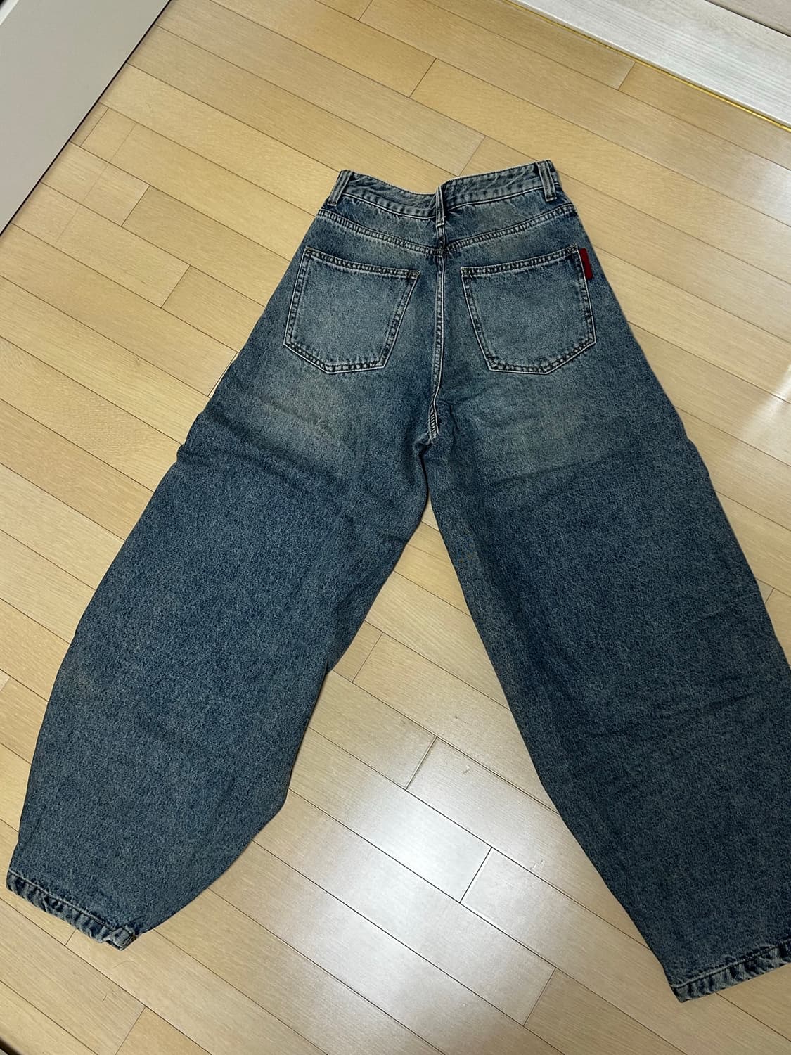 기철 벌룬핏 데님 팬츠 브라운 틴 워시드(xs) 상품이미지3