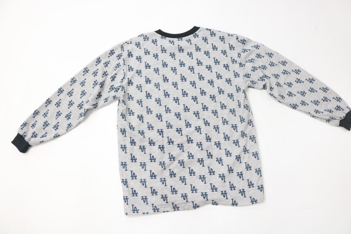 MLB 엠엘비 LA 다저스 모노그램 올오버 패턴 그레이 롱슬리브 L 상품이미지6