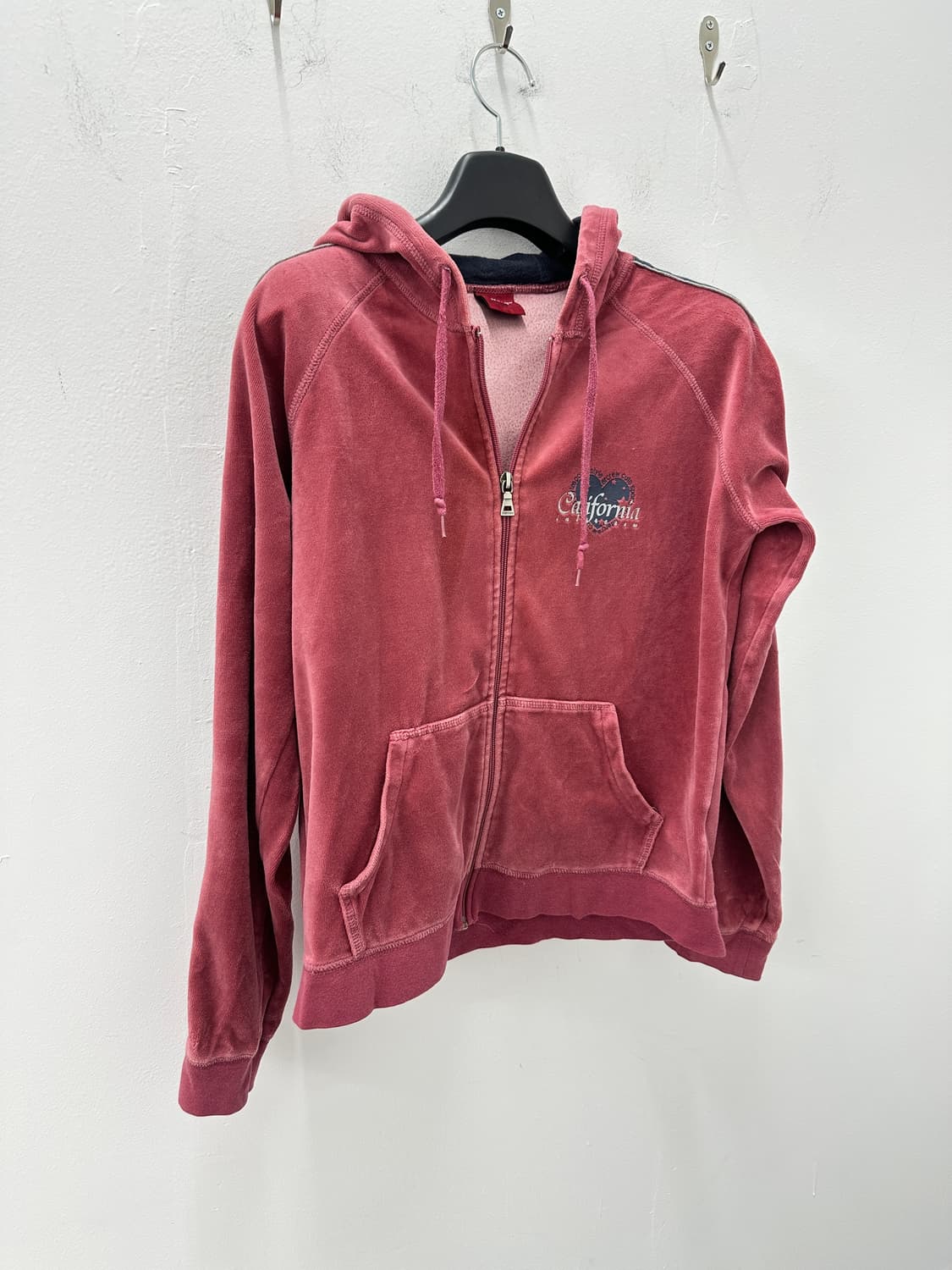 INTERCREW velvet hood zip up 상품이미지4