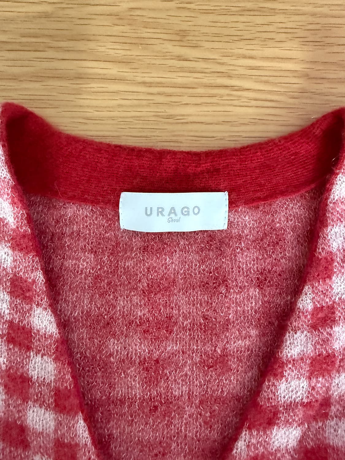유라고(URAGO) 모헤어 체크 가디건 상품이미지5