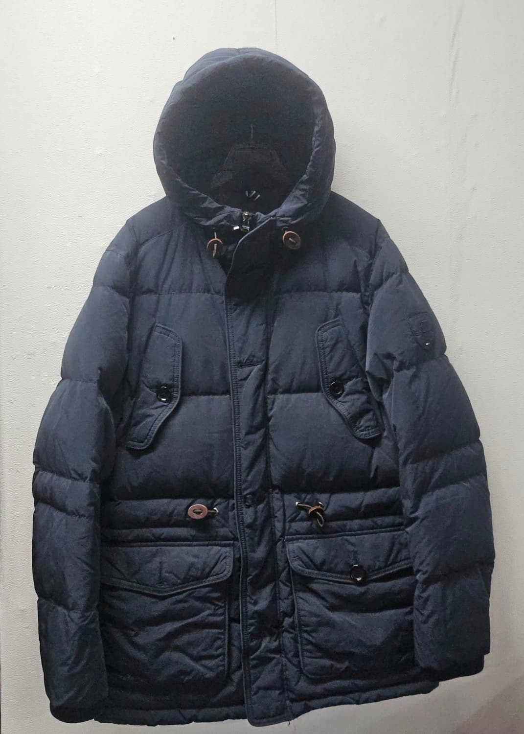 타미힐피거 네이비 후드 패딩 점퍼  M 상품이미지1