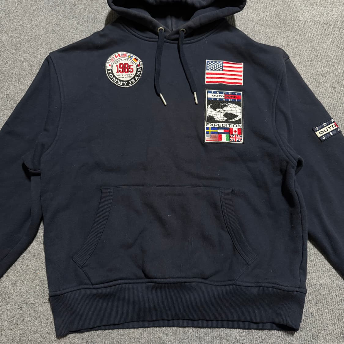 타미힐피거 진 성조기 네이비 후드티 xs 상품이미지2