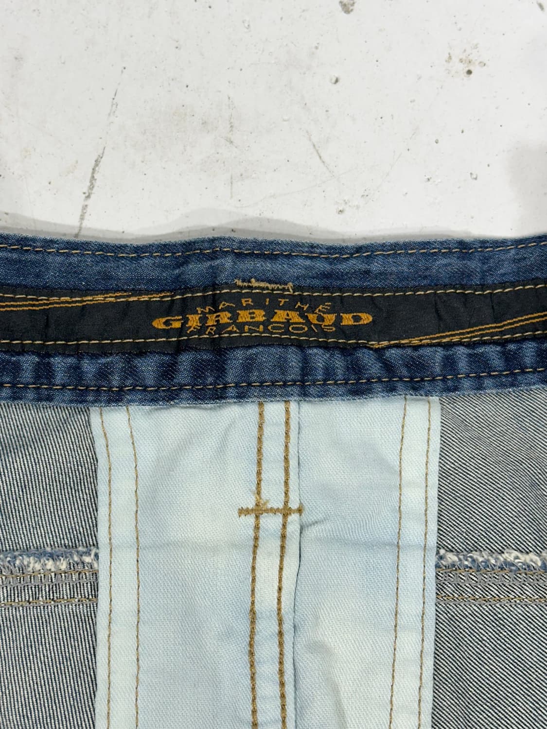 90-00s 마리떼 프랑소와 저버 중청 와이드 데님 팬츠 청바지  상품이미지7