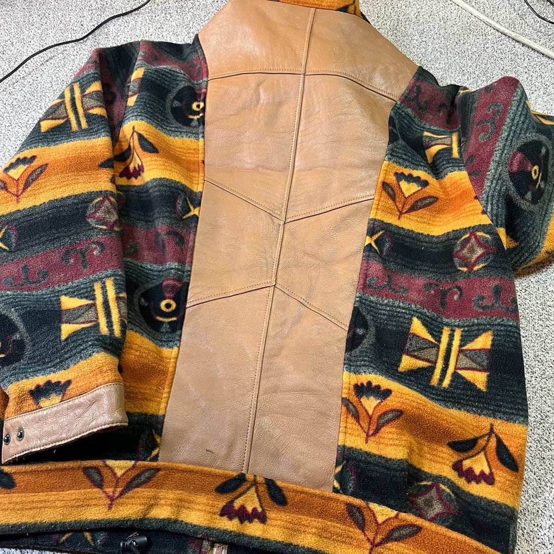 VINTAGE 빈티지 NZ 양가죽 에스닉 플리스 자켓 상품이미지3