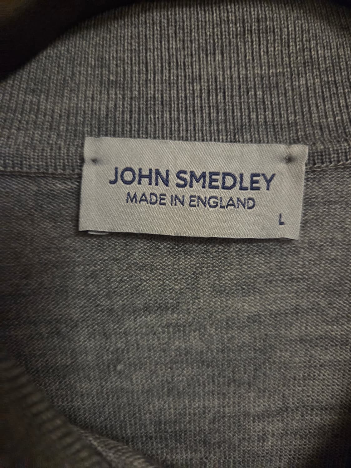 존스메들리 울 긴팔 카라 니트 그레이 L(105) 상품이미지3