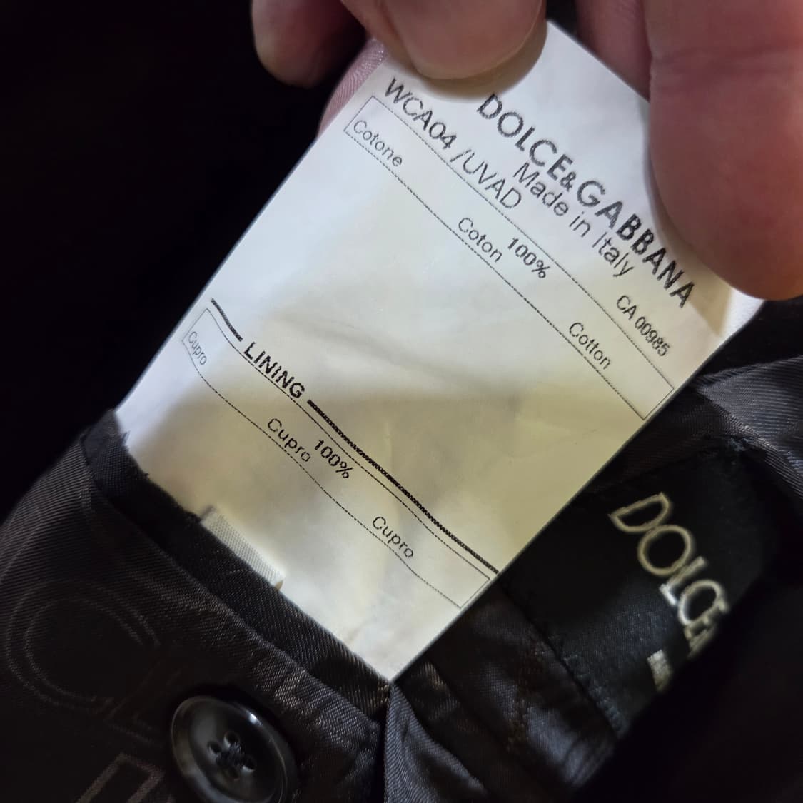 돌체앤가바나 벨벳 코트 상품이미지3