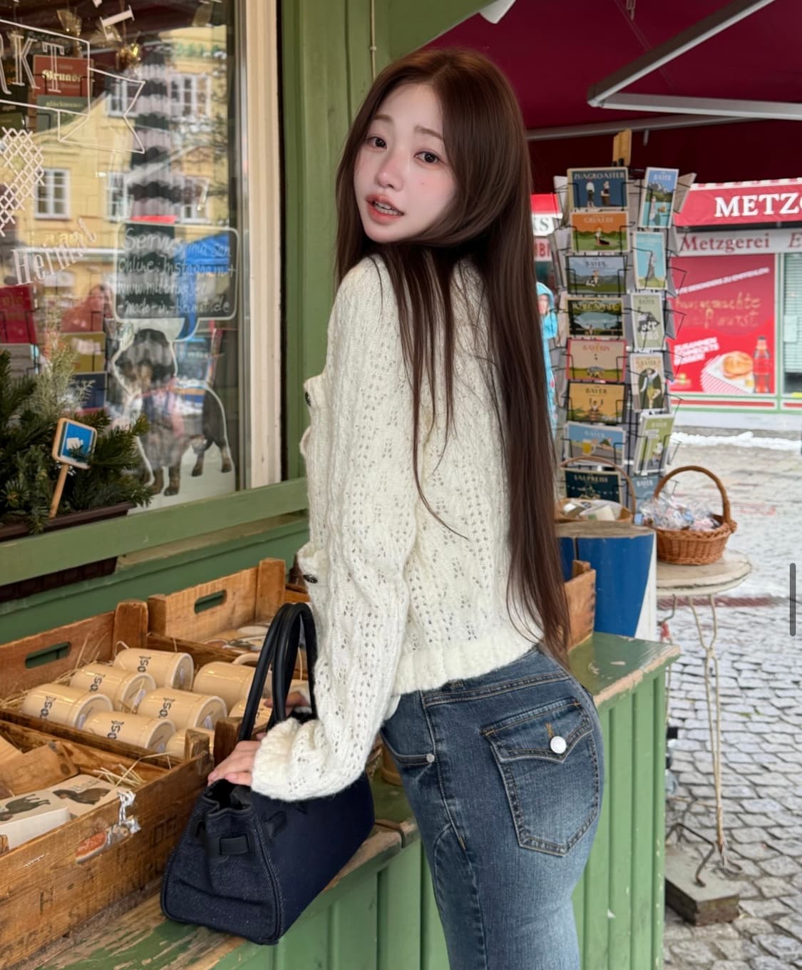 카인다미 트위드 가디건 자켓 상품이미지4