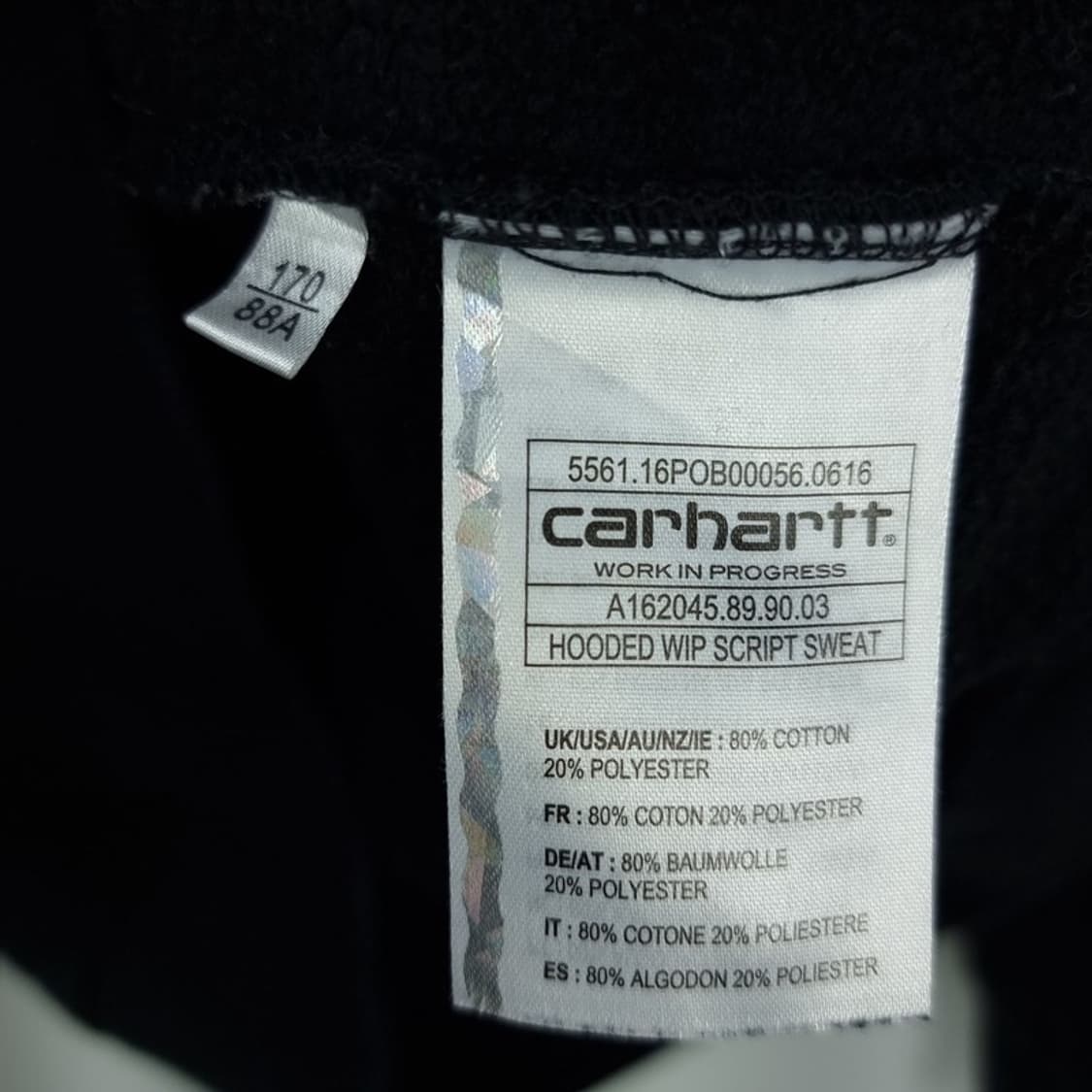 [칼하트 윕] 빅로고 프린팅 후드티 블랙 M19799 상품이미지7