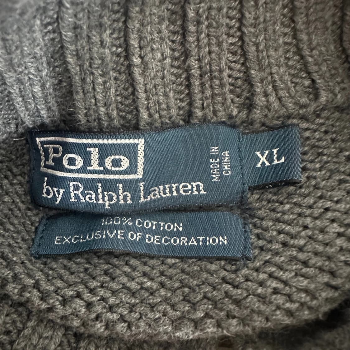 폴로 랄프 로렌 블랙 코튼 크루넥 스웨터 상품이미지4