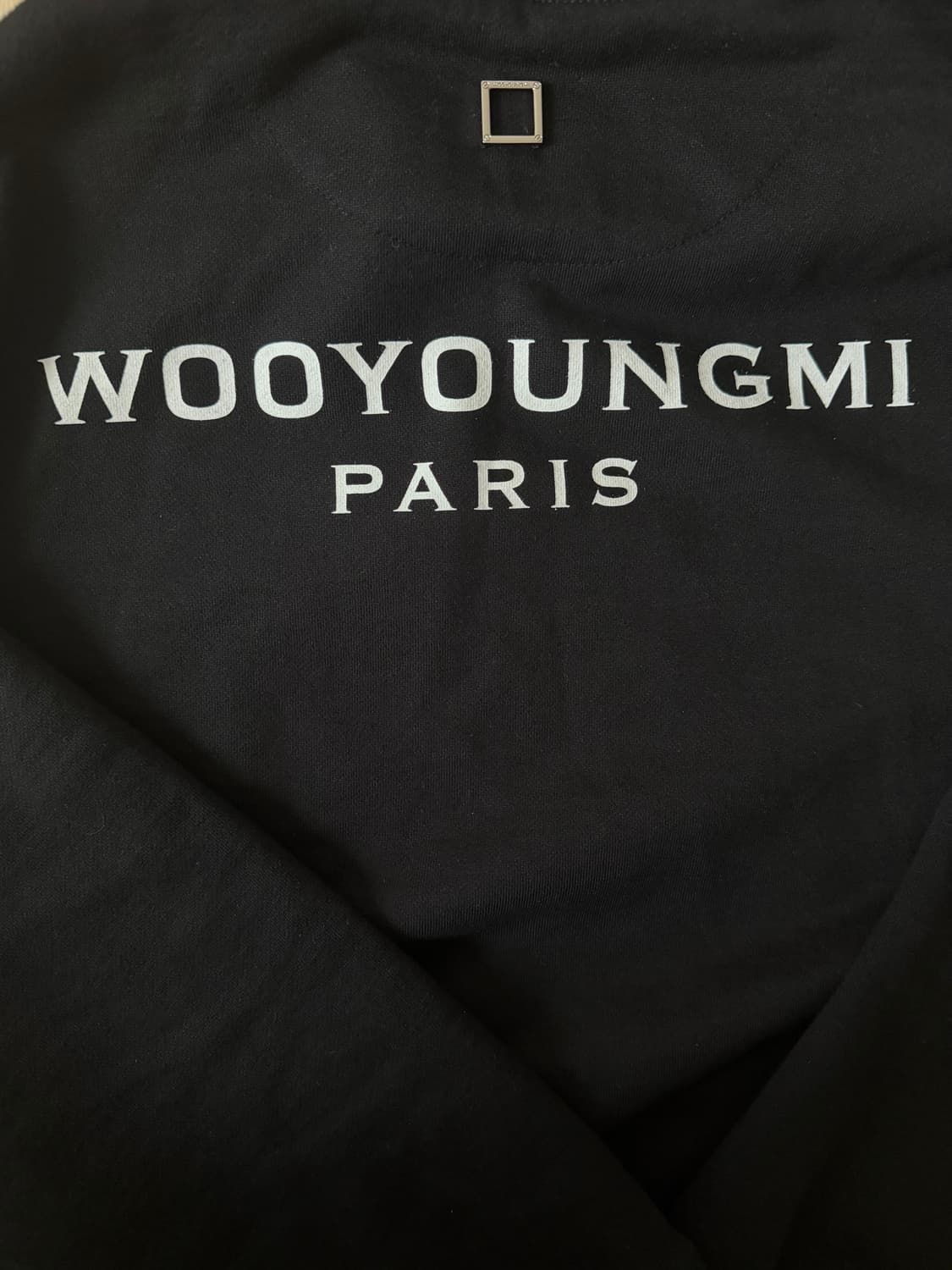 우영미 후드티 파리 백로고 후드 블랙 48 새상품급 상품이미지7