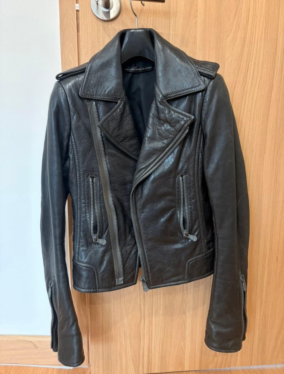 발렌시아가 램스킨레더 바이커 자켓 상품이미지1