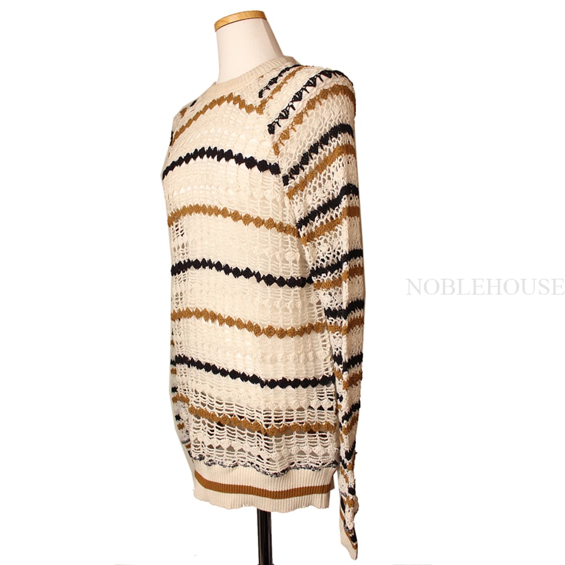 이자벨마랑 에뚜알 아이보리 스트라이프 그물 니트 44 상품이미지2