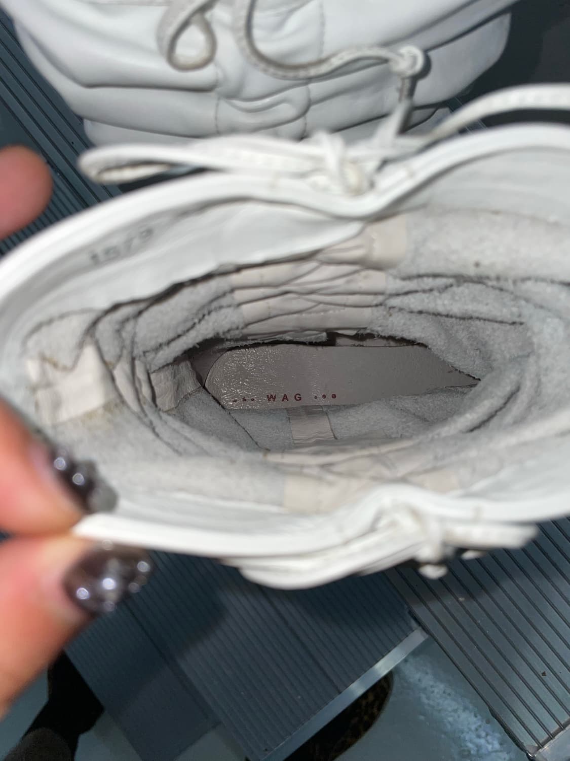 WAG 화이트 셔링 부츠 상품이미지3