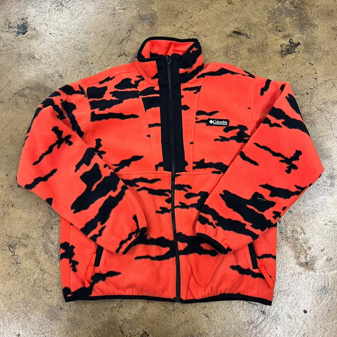 [정품/S] 컬럼비아 오렌지 블랙 패턴 플리스 자켓 b18 상품이미지2
