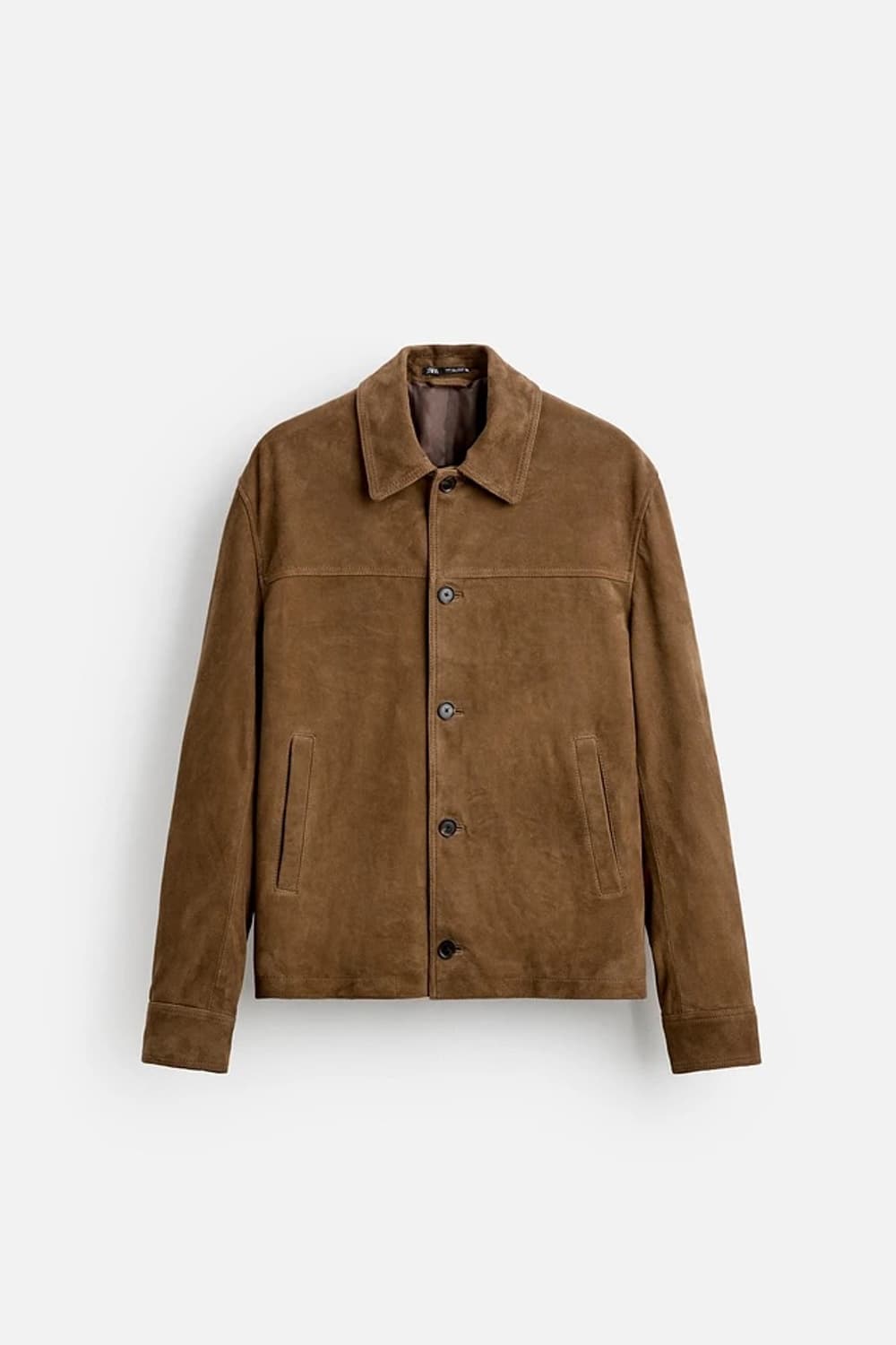 ZARA 자라 리얼 고트 스웨이드 레더 자켓 XL 상품이미지3