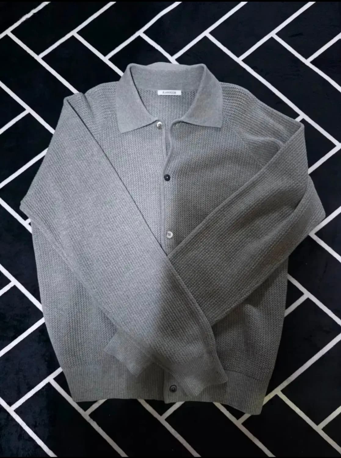 블랭크룸 래글런 카라 가디건 멜란지 그레이 3(L) 상품이미지1