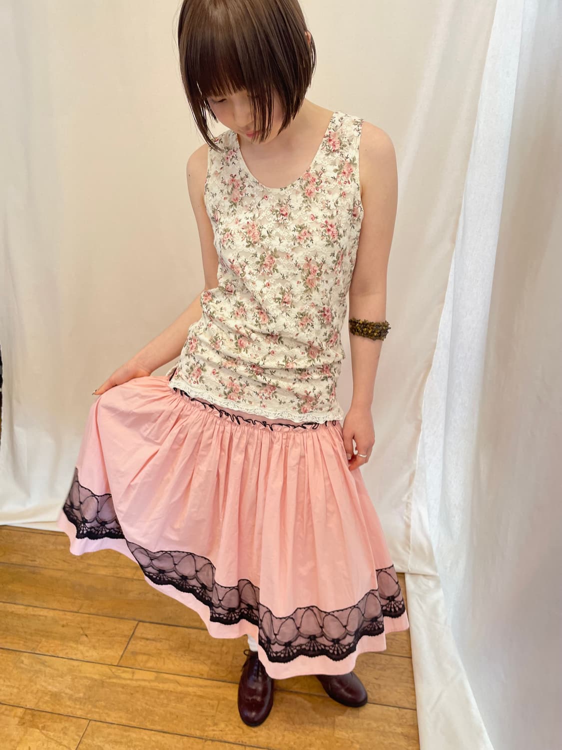 floral lace sleeveless 상품이미지1
