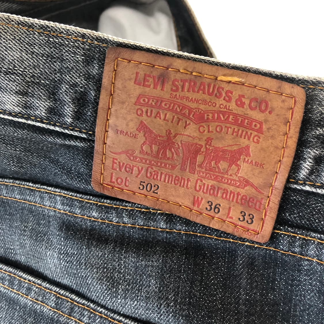 2000s 리바이스 재팬 흑청 데님팬츠  상품이미지8