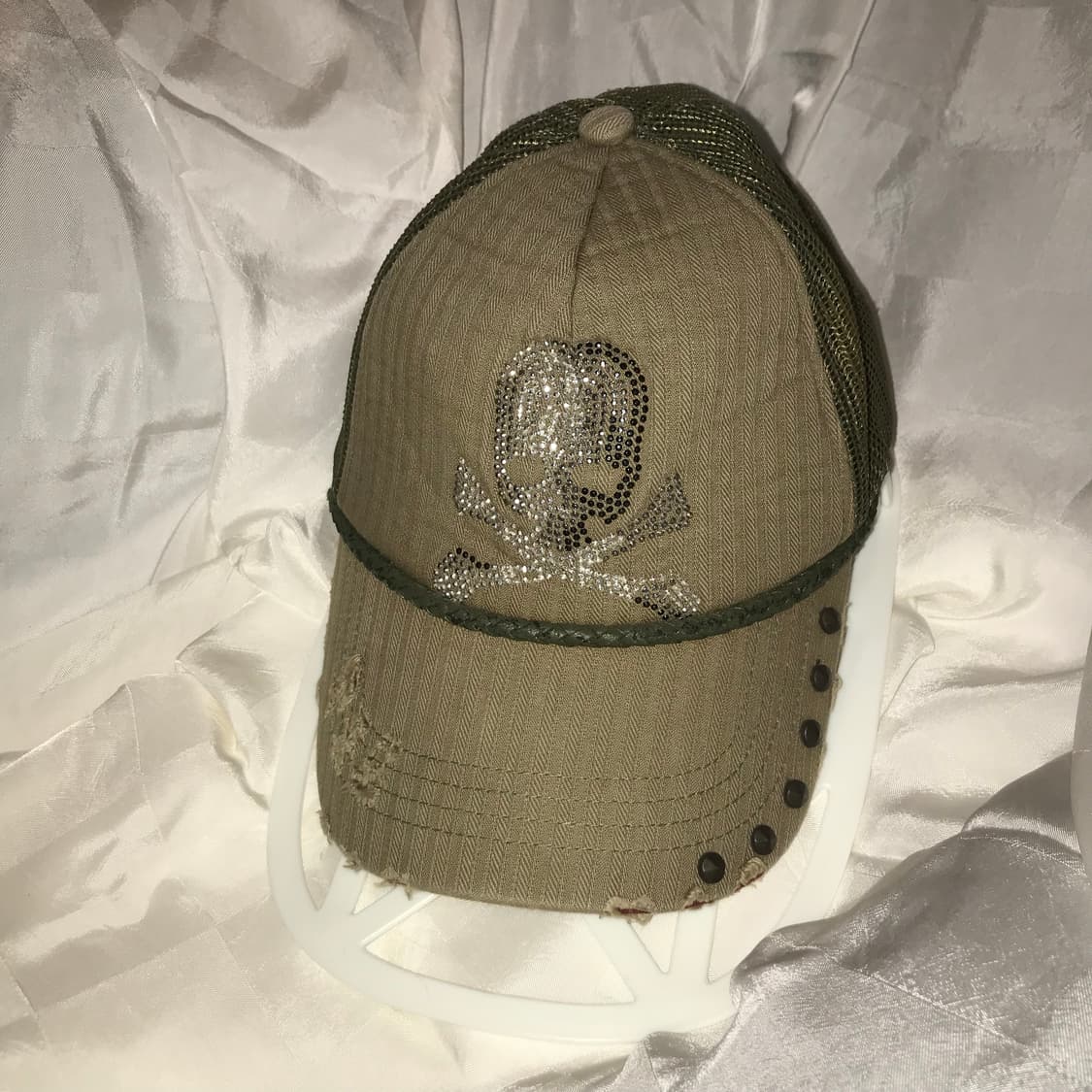 Vintage Y2k 고스펑크 갸루 스터드 스컬 캡 상품이미지2