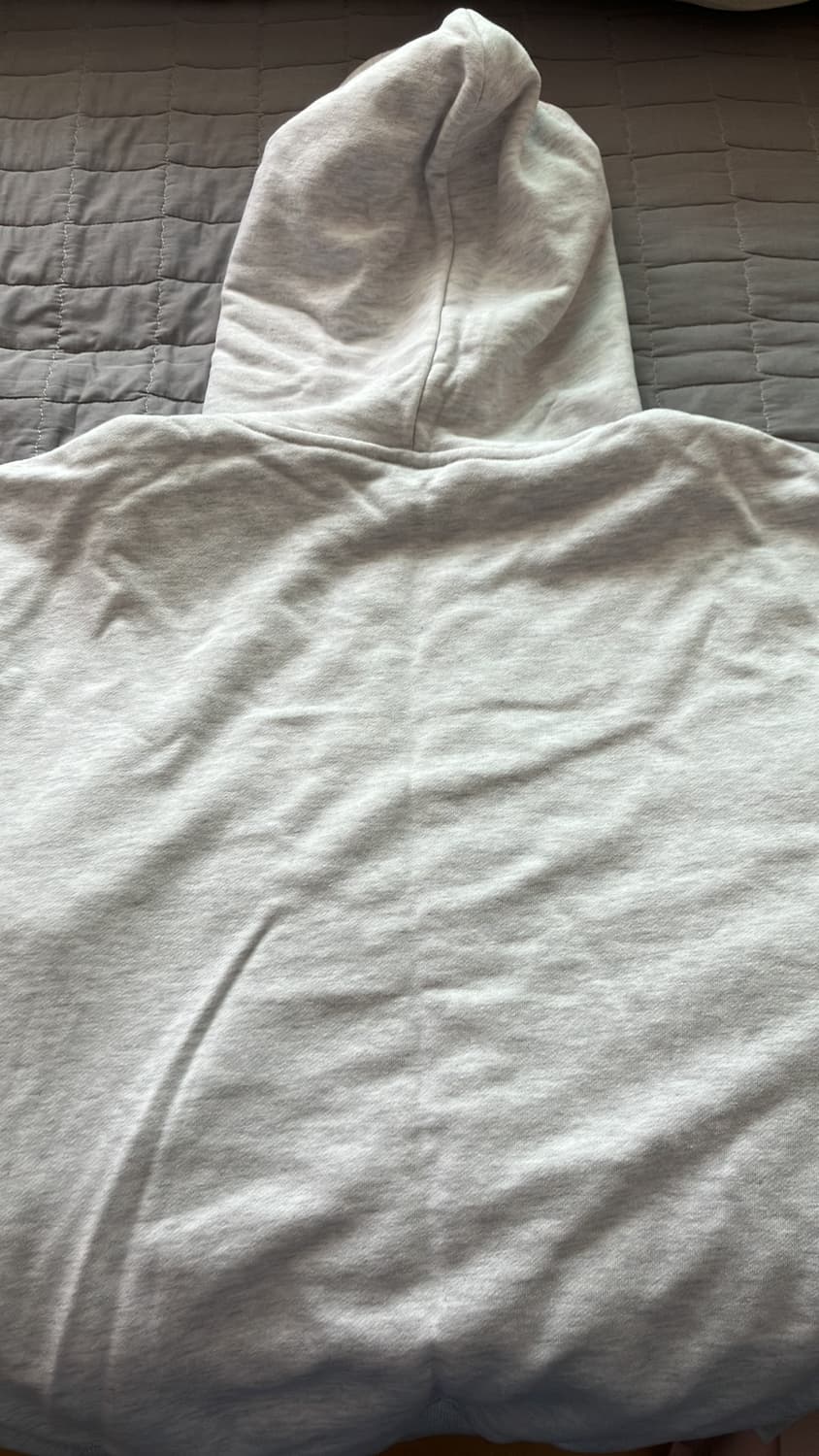 스투시 스탁 로고 아플리케 후드 애쉬 헤더 화이트 상품이미지3