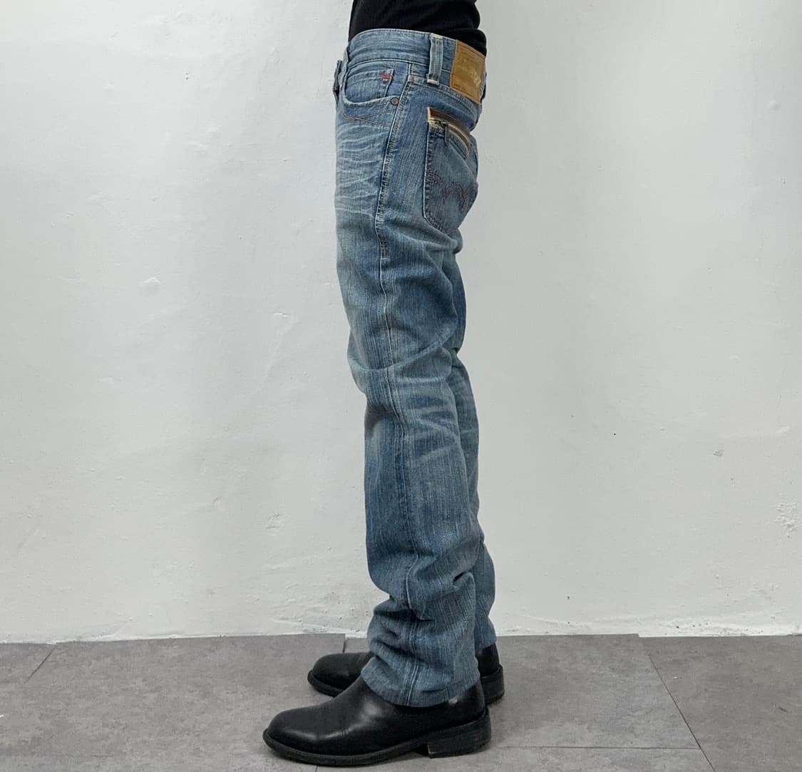 Edwin Miss X-JEANS Distressed Zipper-Poc 상품이미지3