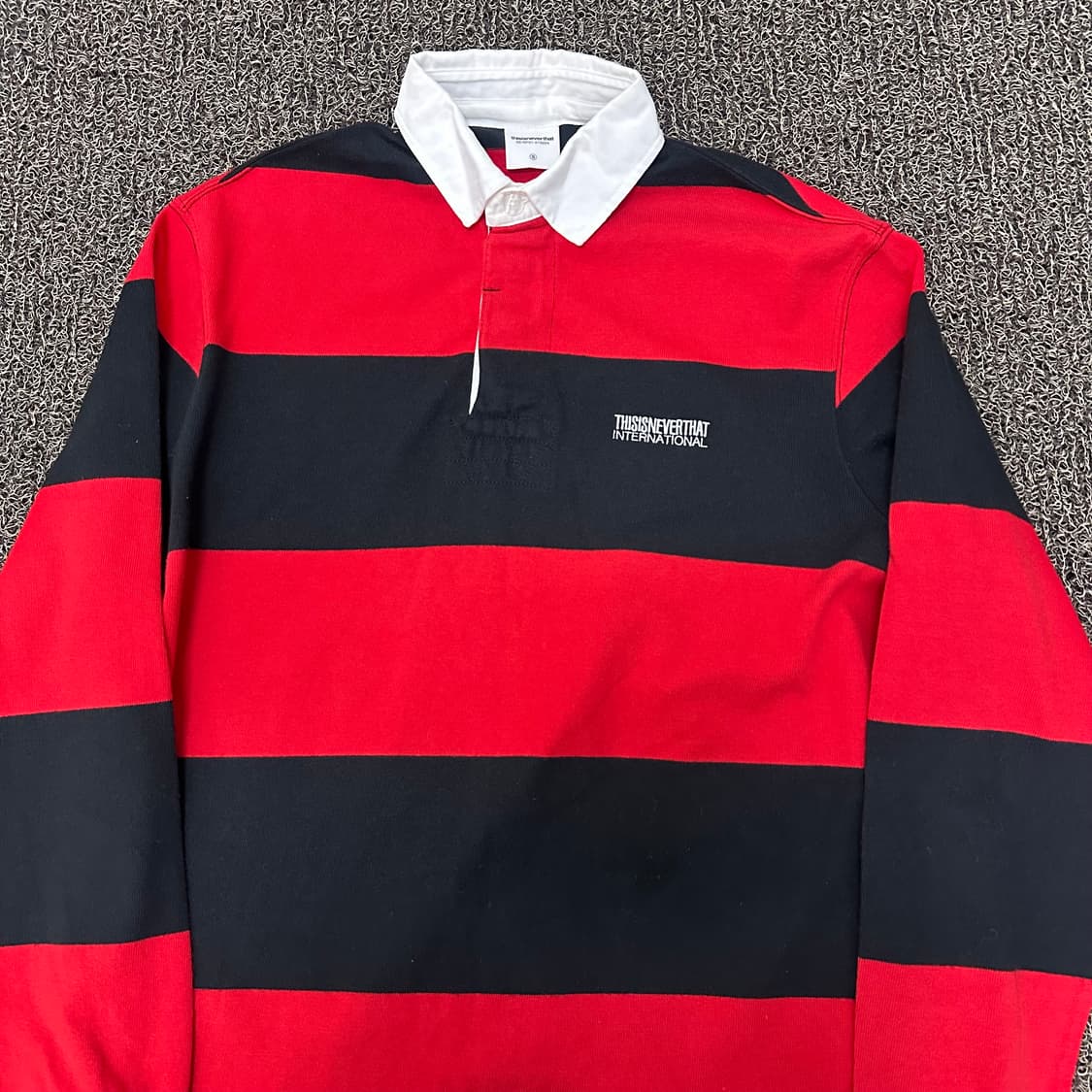 디스이즈내버뎃 스트라이프 럭비티셔츠 S 상품이미지2