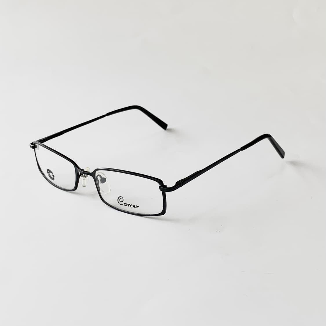 858 데드스탁 빈지티 빅사이즈 블랙 슬림 스퀘어 직사각 프레임 안경 상품이미지4