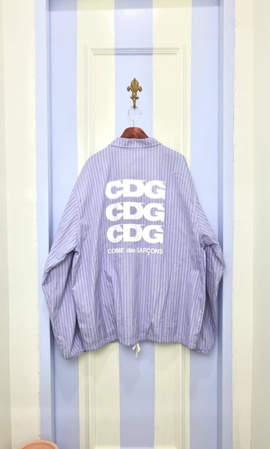 꼼데가르송 CDG 스트라이프 코치 셔츠 자켓 맨즈(XL) 상품이미지1