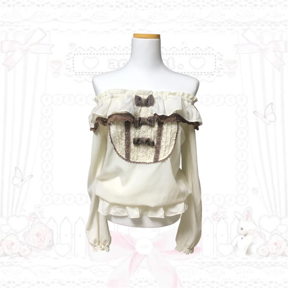 리즈리사 히메라떼갸루 오프숄더 블라우스 상품이미지1