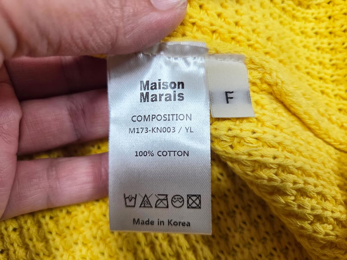 메종마레(maison marais) 옐로우 와플니트 프리사이즈 상품이미지8