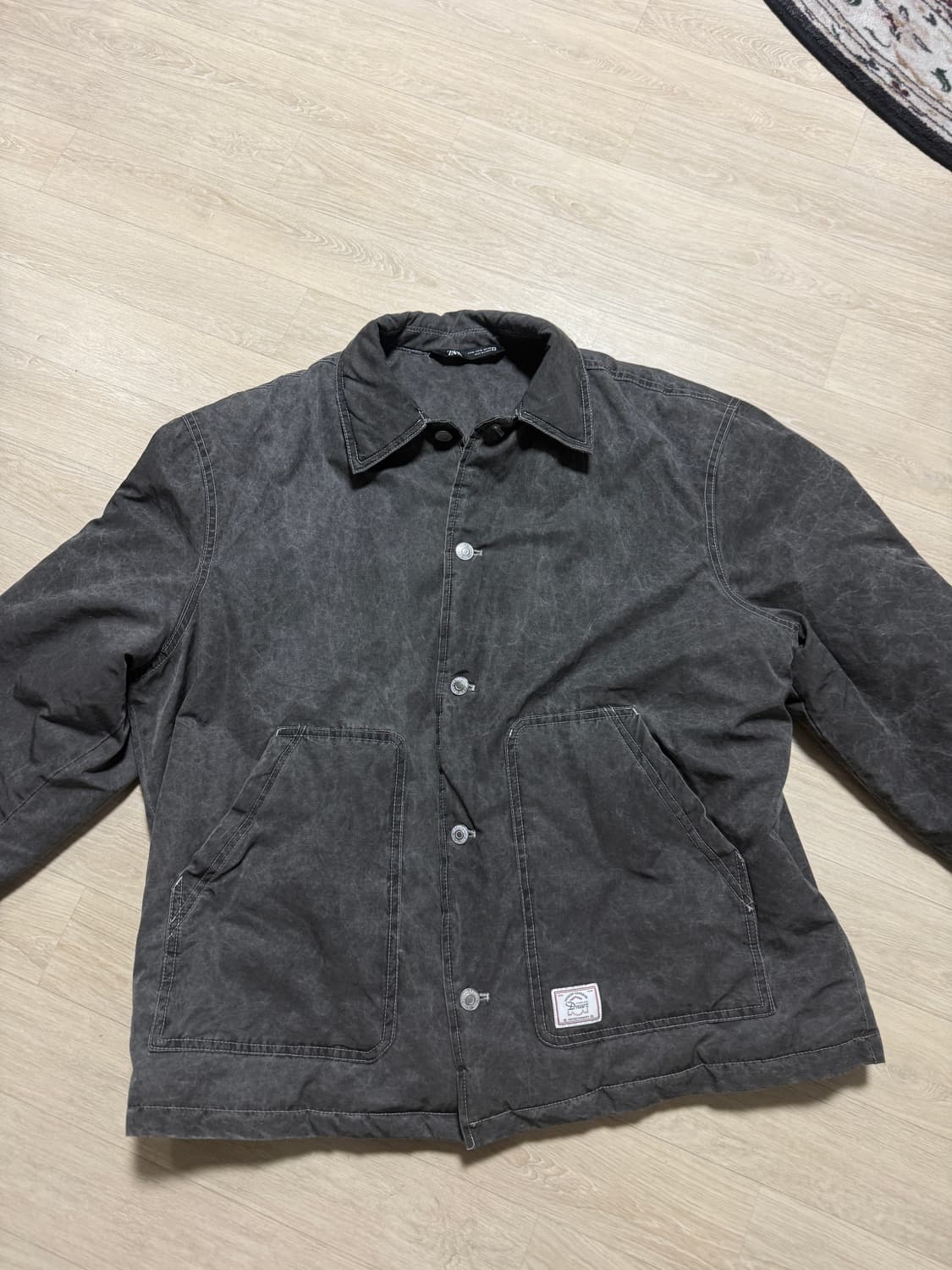 ZARA 자라 워크웨어 스타일 워싱 패디드 자켓 상품이미지1