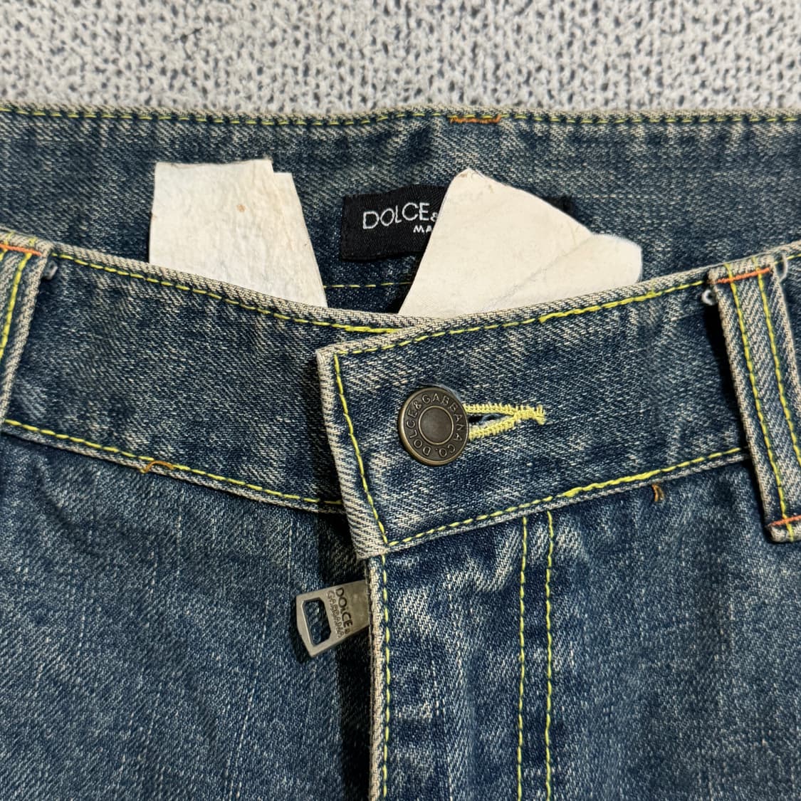 돌체앤가바나 메탈 로고 플레이트 워싱 데님 52 상품이미지7
