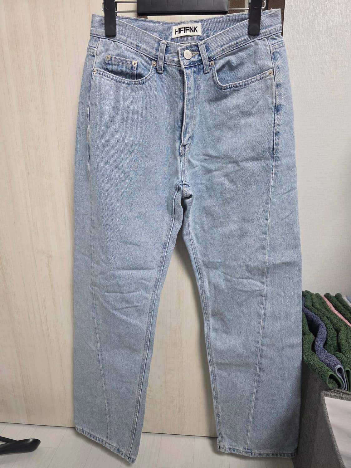 하이파이펑크 밸런스 와이드 진 라이트블루 상품이미지1