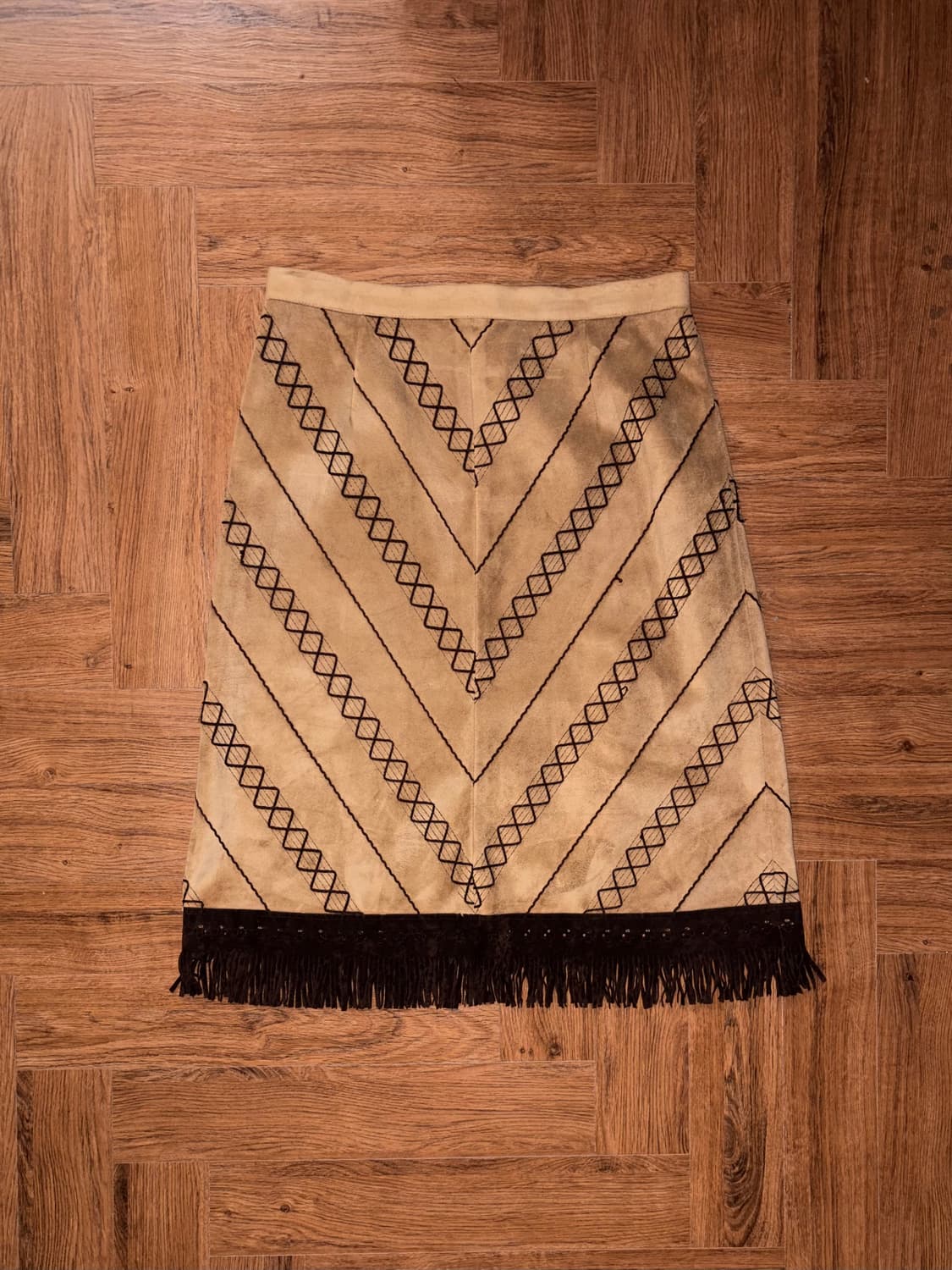 빈티지 프린지 미디스커트 상품이미지5