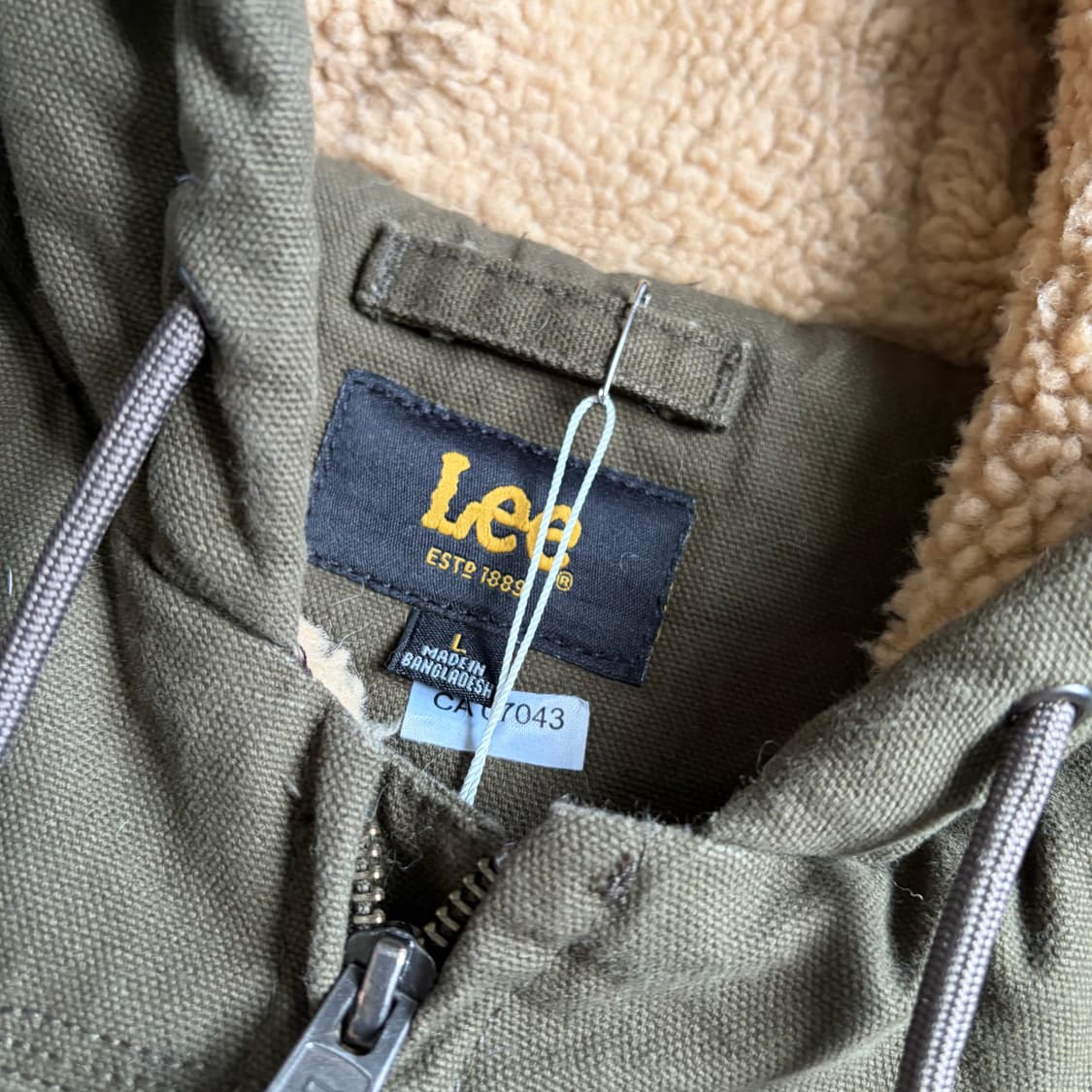 LEE 빈티지 쉐르파 후드집업 자켓 L 상품이미지5