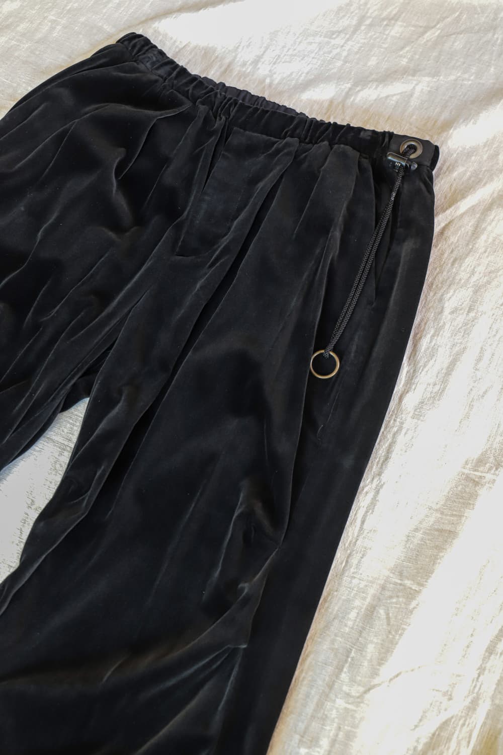 (2) barbell object 벨벳 팬츠 블랙 상품이미지2