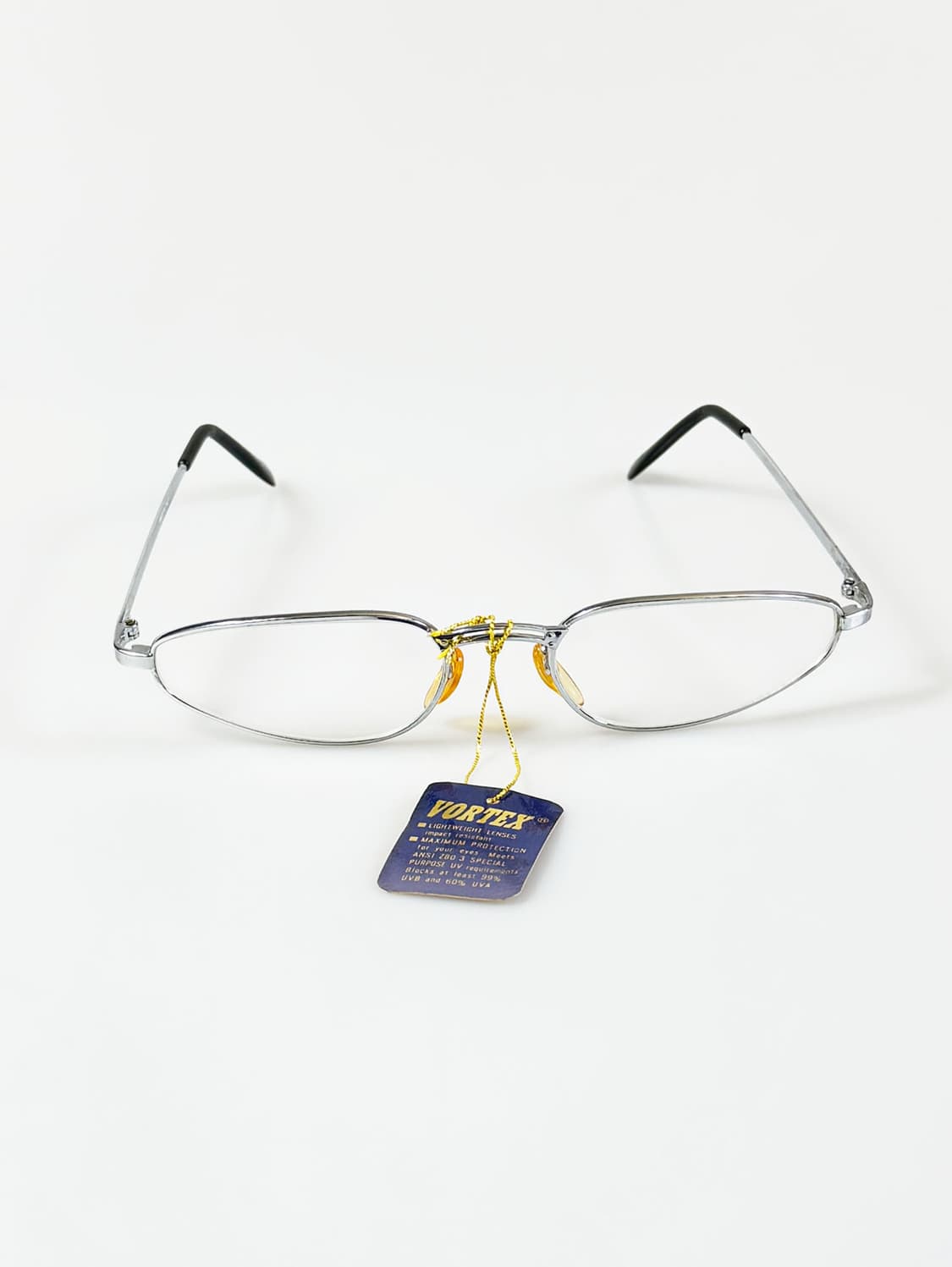 90s VORTEX 실버 메탈 오벌 프레임 빈티지 안경 상품이미지2