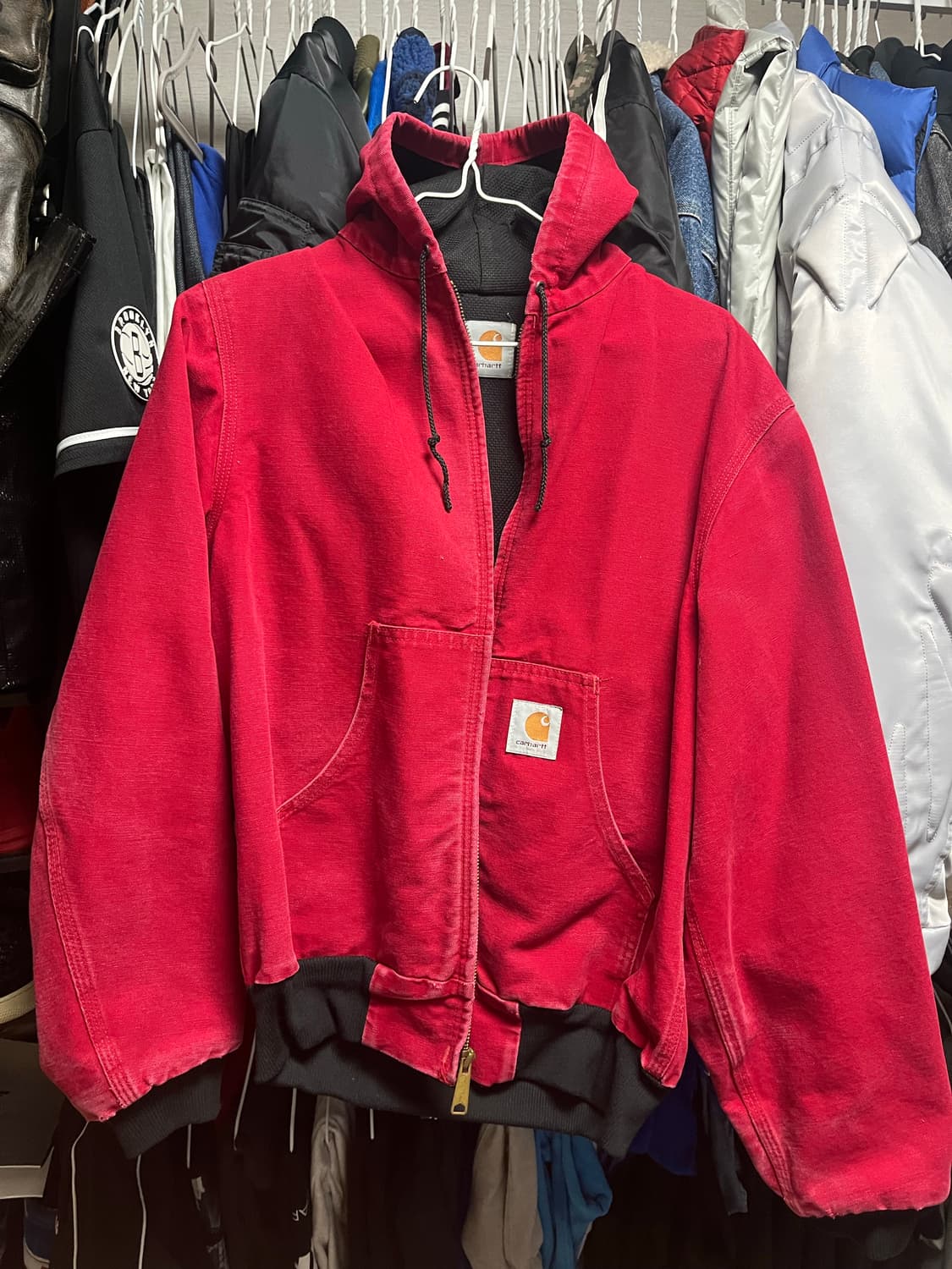 칼하트 액티브 자켓 레드 상품이미지1