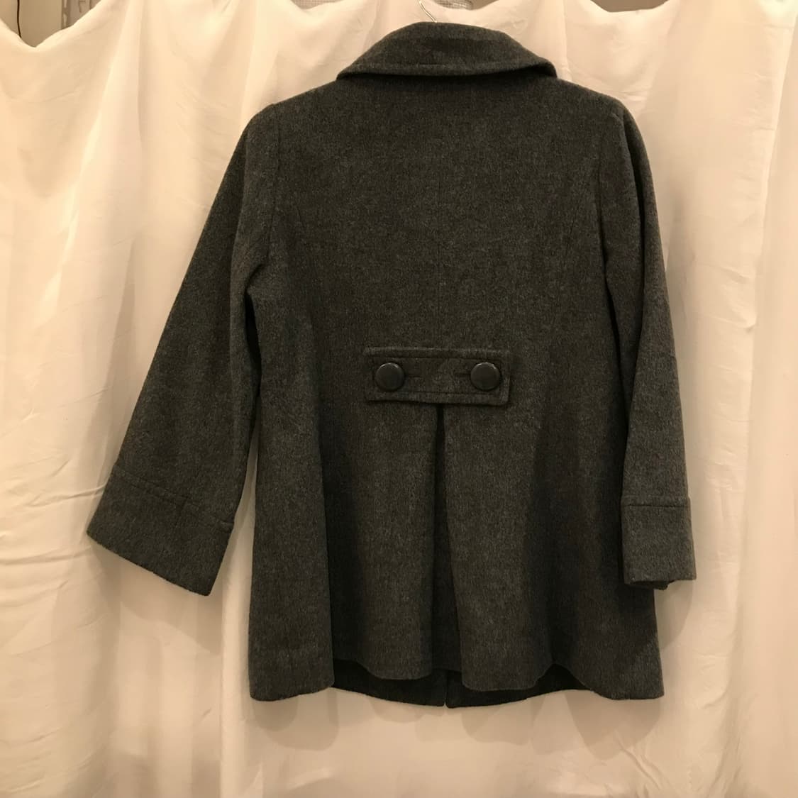 JPN Vintage 모리걸 라떼갸루 그레이 울 코트 상품이미지4