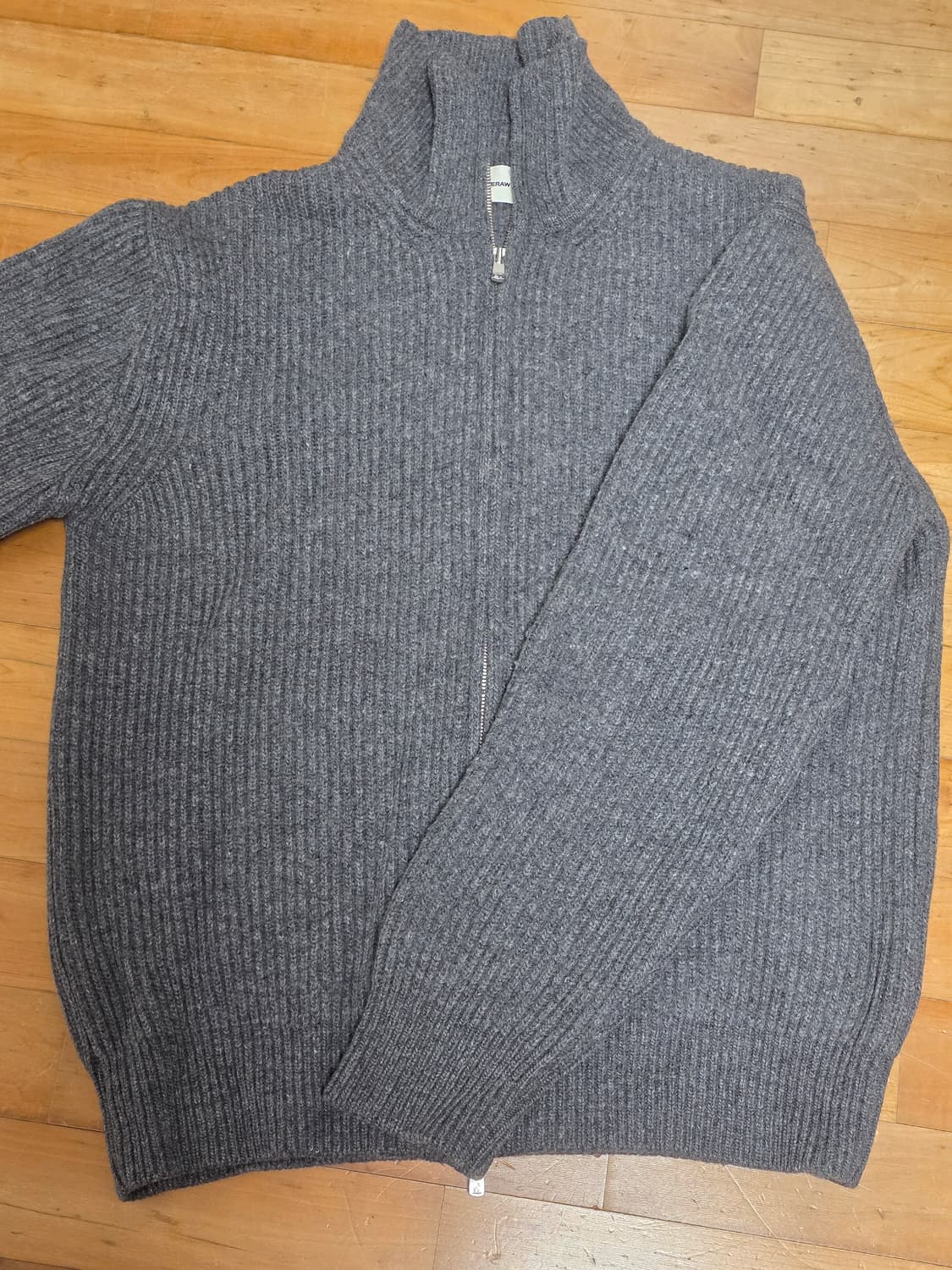 인더로우 로이 풀 집 니트 파카 - 딥 그레이 (2) 상품이미지3