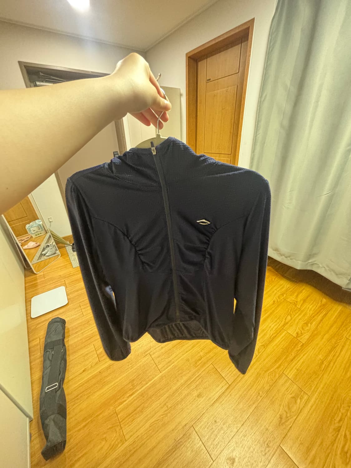 미스치프 후드 와플 집업 네이비 M 상품이미지2