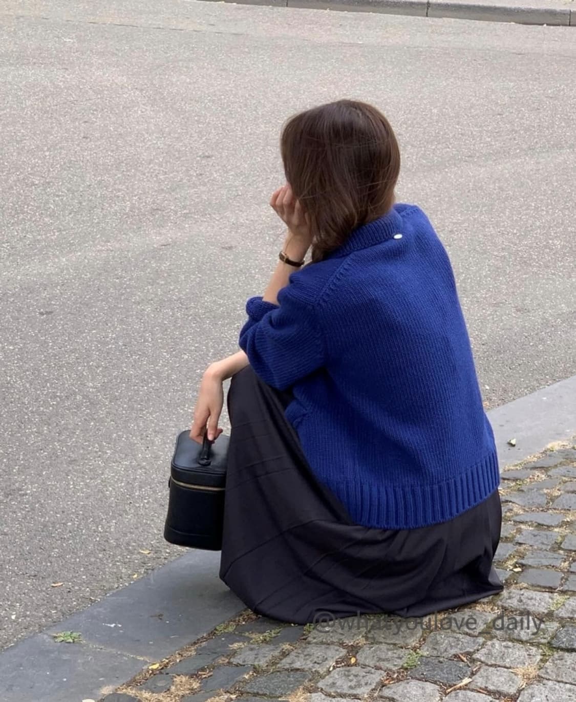 오버테이크 OVERTAKE 마크 더블 가디건 (블루) 상품이미지4