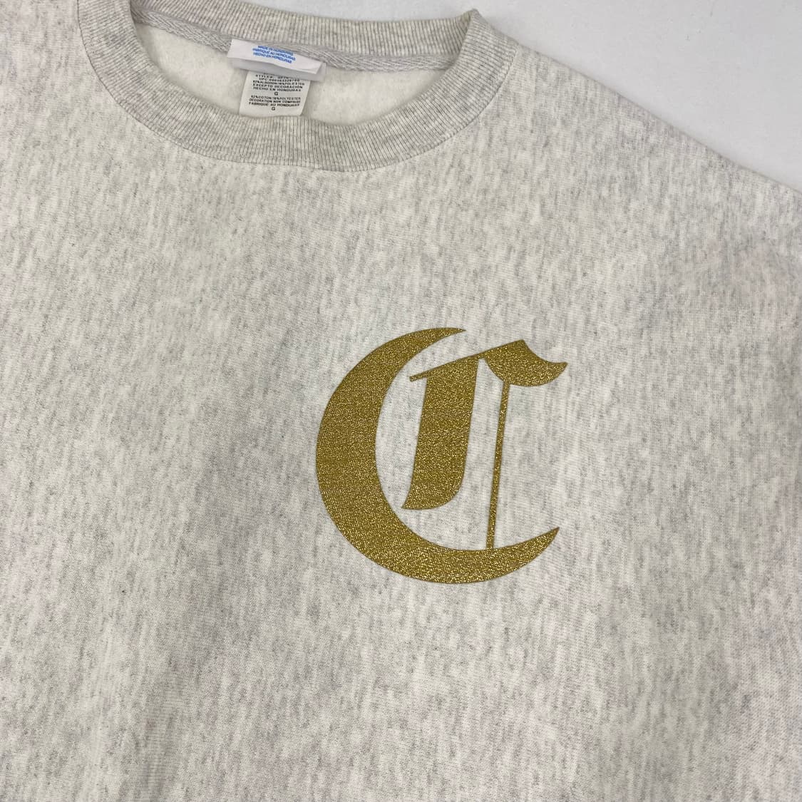 챔피언 리버스위브 블루 택 스펠아웃 빅로고 그레이 스웻 맨투맨 (100) 상품이미지4