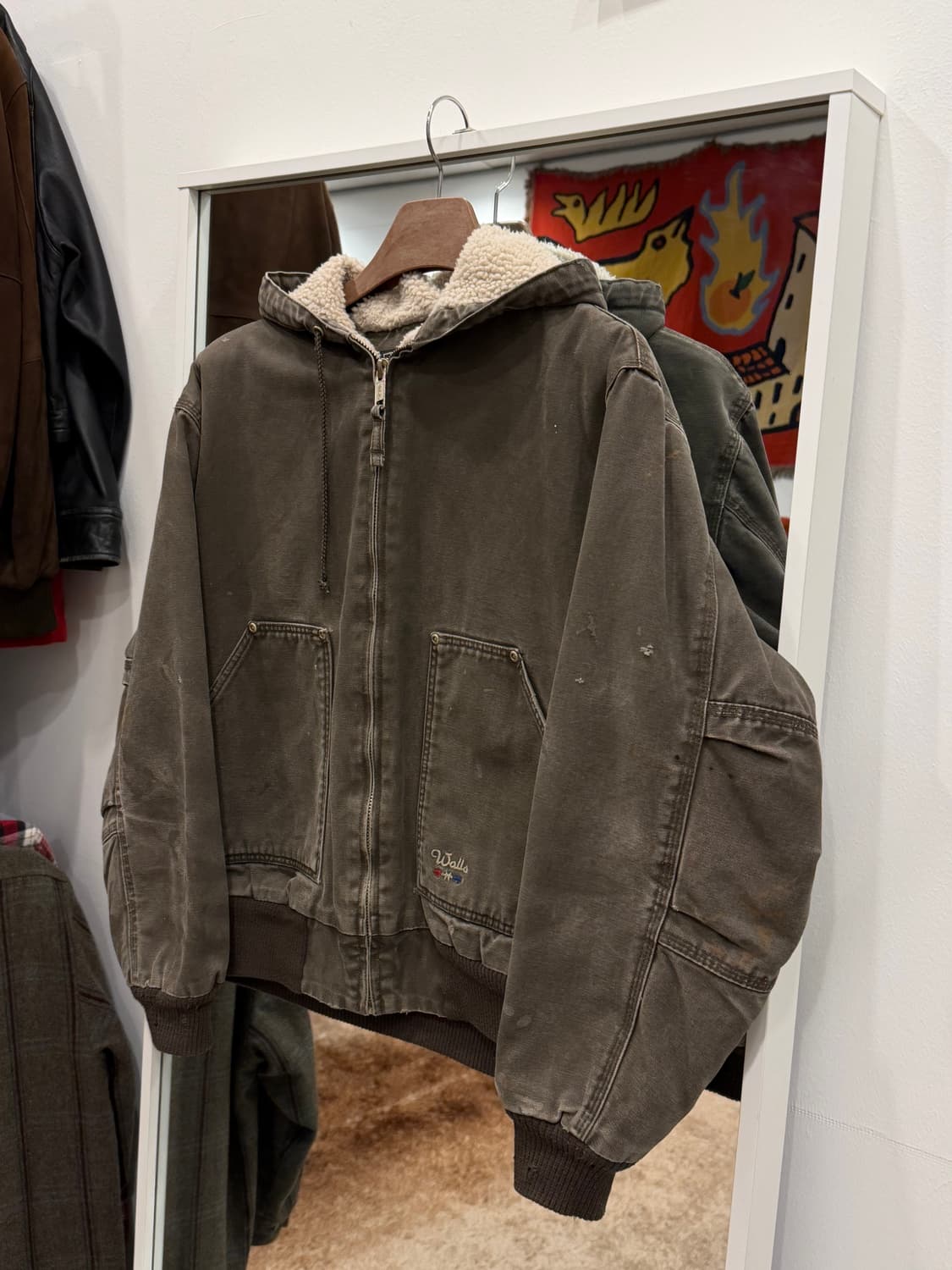 00s Walls 월즈 빈티지 페인팅 덕 액티브 후드 워크 자켓 상품이미지1