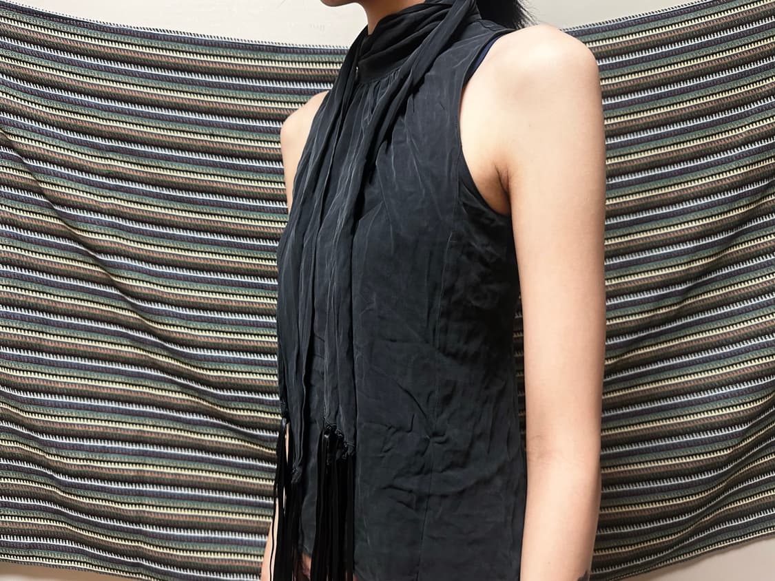 빈티지 스카프 넥 나시 상품이미지2